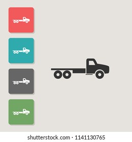 Truck - vector icon. Symbol for web, infographics, print design and mobile UX/UI kit. Vector illustration, EPS10.