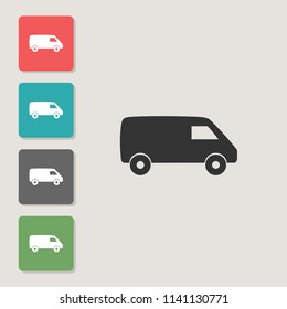 Truck - vector icon. Symbol for web, infographics, print design and mobile UX/UI kit. Vector illustration, EPS10.