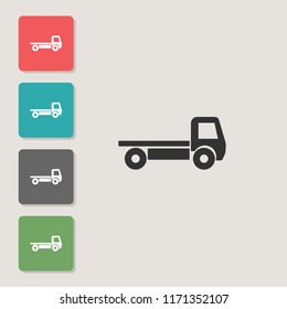 Truck - vector icon. Symbol for web, infographics, print design and mobile UX/UI kit. Vector illustration, EPS10.