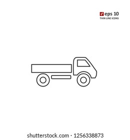 Truck - vector icon. Symbol for web, infographics, print design and mobile UX/UI kit. Vector illustration, EPS10.