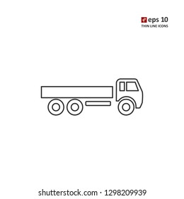 Truck - vector icon. Symbol for web, infographics, print design and mobile UX/UI kit. Vector illustration, EPS10.