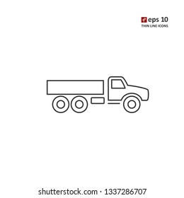 Truck - vector icon. Symbol for web, infographics, print design and mobile UX/UI kit. Vector illustration, EPS10.