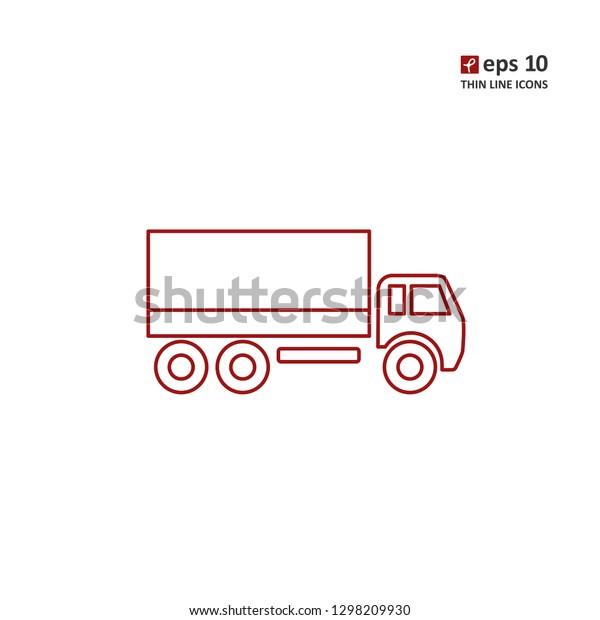 Truck -\
vector icon. Symbol for web, infographics, print design and mobile\
UX/UI kit. Vector illustration,\
EPS10.