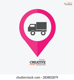 
truck vector icon .Transport icons.transportation vector illustration 
