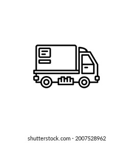 truck vector icon. transportation and vehicle icon outline style. perfect use for icon, logo, illustration, website, and more. icon design line style
