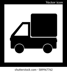 truck vector icon. Van car