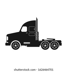 Truck vector icon.Black vector icon isolated on white background truck .