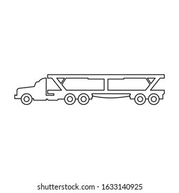 Truck vector icon.outline vector icon isolated on white background truck .