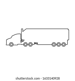Truck vector icon.outline vector icon isolated on white background truck .