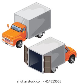 Truck. Vector illustration.