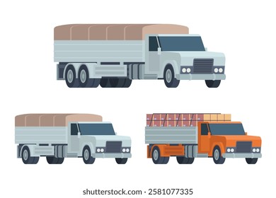 Truck Vector Illustration. Editable Element for Easy Customization