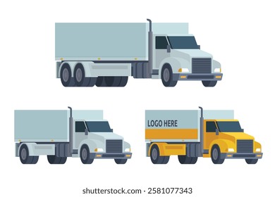 Truck Vector Illustration. Editable Element for Easy Customization