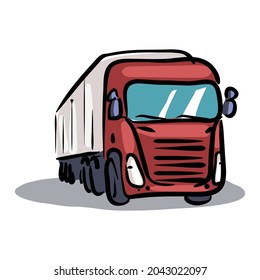 Vector vectorial de camión aislado