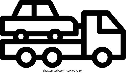 ilustración vectorial de camión aislada en un fondo transparente. iconos vectoriales de color para el concepto o los gráficos web.