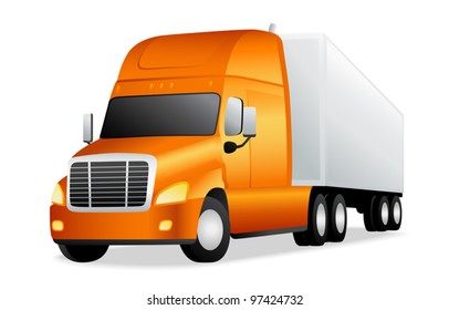 Truck. Vector illustration on white background