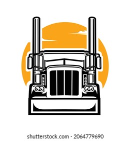 Truck vector image illustration. Perfect freight vector illustration for trucking and freight related industry