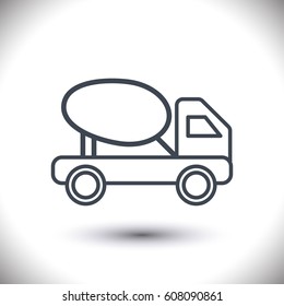 Truck vector line icon