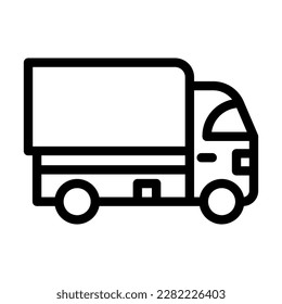 Diseño de iconos de la línea del vector del camión