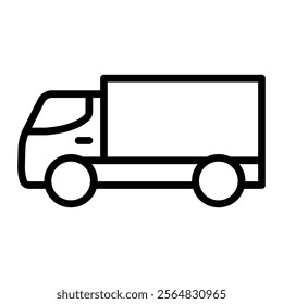 Truck Vector Line Icon Design