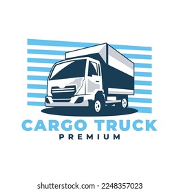 diseño del logotipo vectorial del camión. logotipo de camión de caja