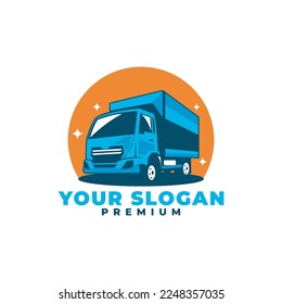 diseño del logotipo vectorial del camión. logotipo de camión de caja