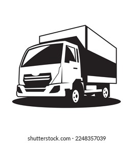 diseño del logotipo vectorial del camión. logotipo de camión de caja