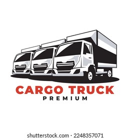 truck vector logo design. box truck logo
