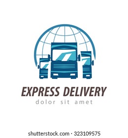 truck vector logo design template. shipping or delivery icon