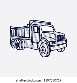 Truck vector logo. Truck vector illustration. Recycle logo