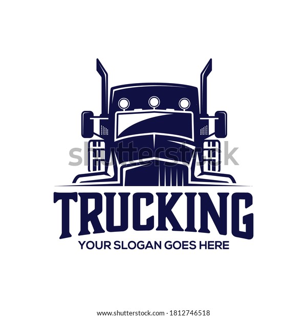 truck vector logo\
illustration,good for mascot,delivery,or logistic,logo\
industry,flat color,style with\
blue.
