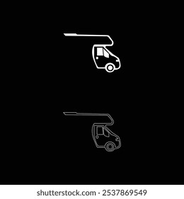 Truck vector logo template design


