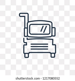 Truck vector outline icon isolated on transparent background, high quality linear Truck transparency concept can be used web and mobile