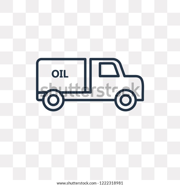 Truck vector outline icon isolated on transparent\
background, high quality linear Truck transparency concept can be\
used web and mobile