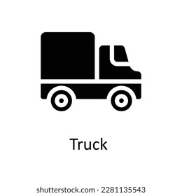Truck  Vector   Solid  Icons. Simple stock illustration stock 