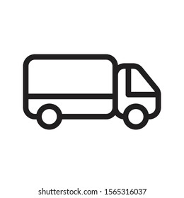 truck vector thin line icon 