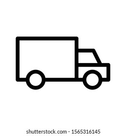 truck vector thin line icon 
