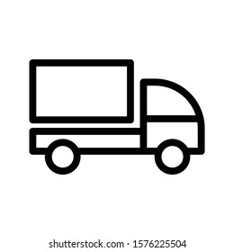 truck vector thin line icon 