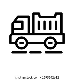 truck vector thin line icon 