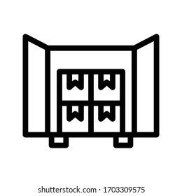 Icono de línea delgada del vector de coche 