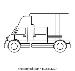 truck vehicle with box carton