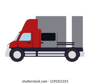 truck vehicle with box carton