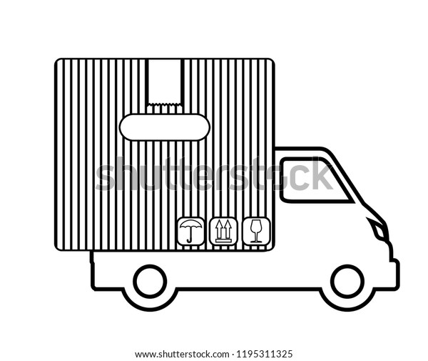 truck vehicle with box\
carton