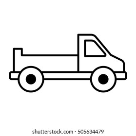 truck vehicle delivery isolated icon vector illustration design