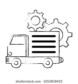 truck vehicle with gears