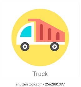 Truck and vehicle icon concept