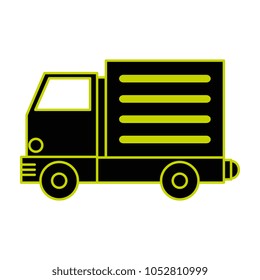 truck vehicle isolated icon