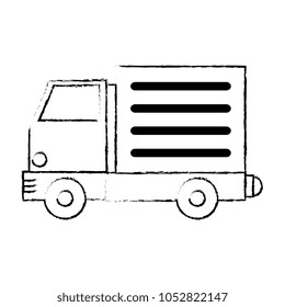 truck vehicle isolated icon