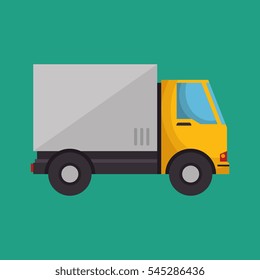 truck vehicle isolated icon