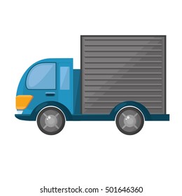 truck vehicle transport isolated icon vector illustration design