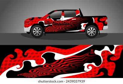 truck and vehicle wrap design abstract background stripe modern lines graphic, vinyl, decal for branding sticker adventure, race pickup trucks and livery